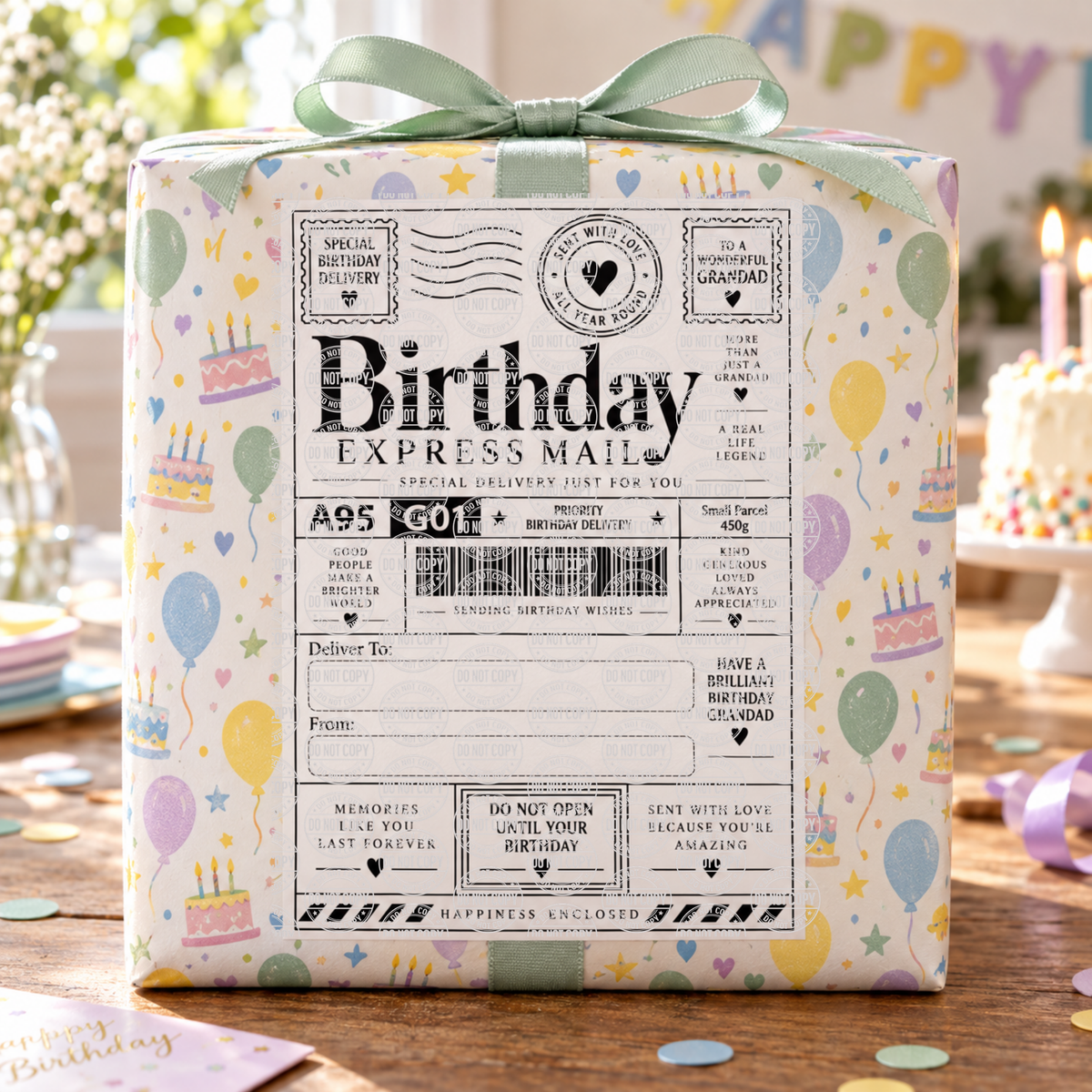 Heart Birthday Shipping Label Gift Tag by Whiff Of Wonder