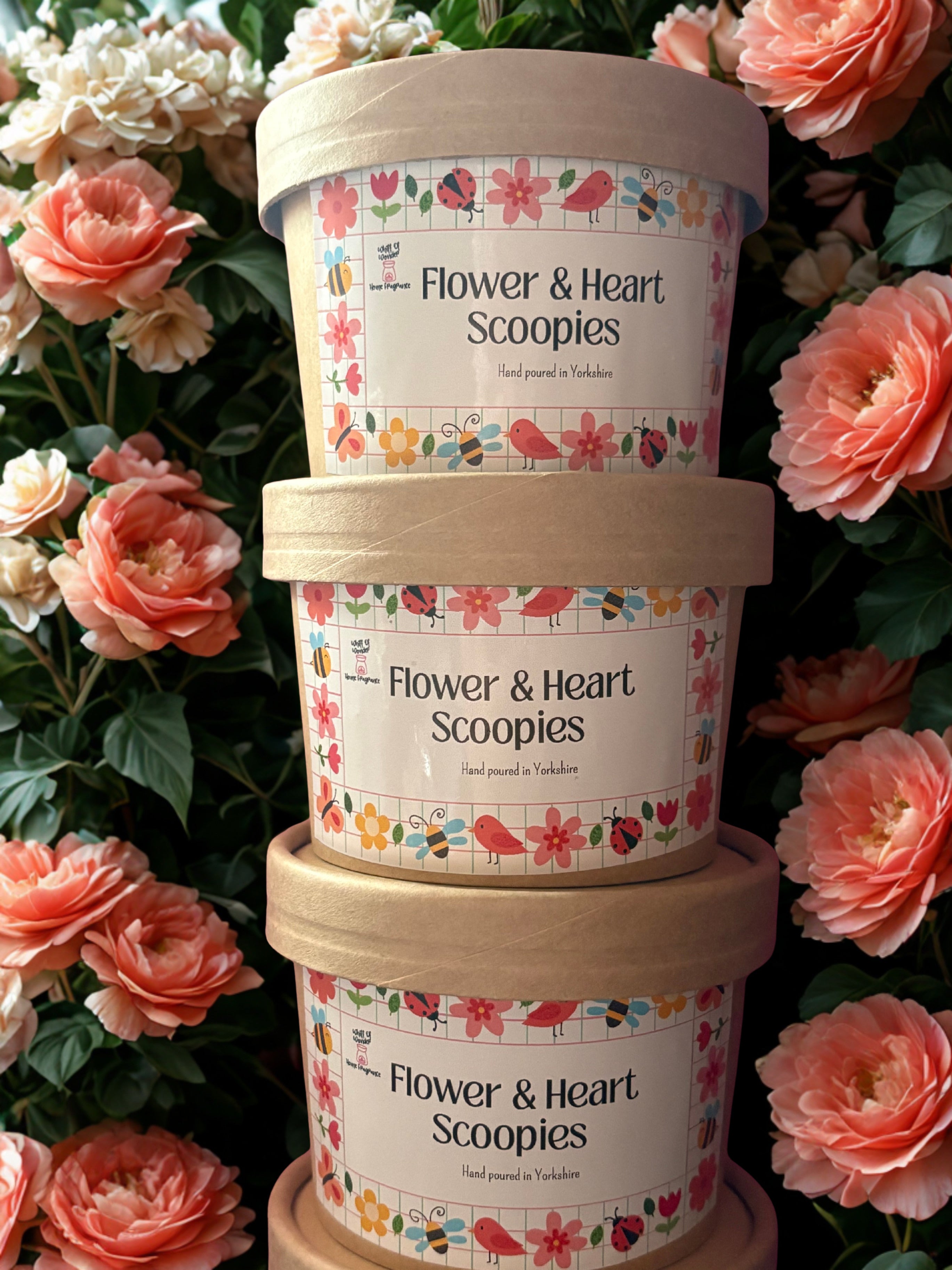 Flower and heart scoopies