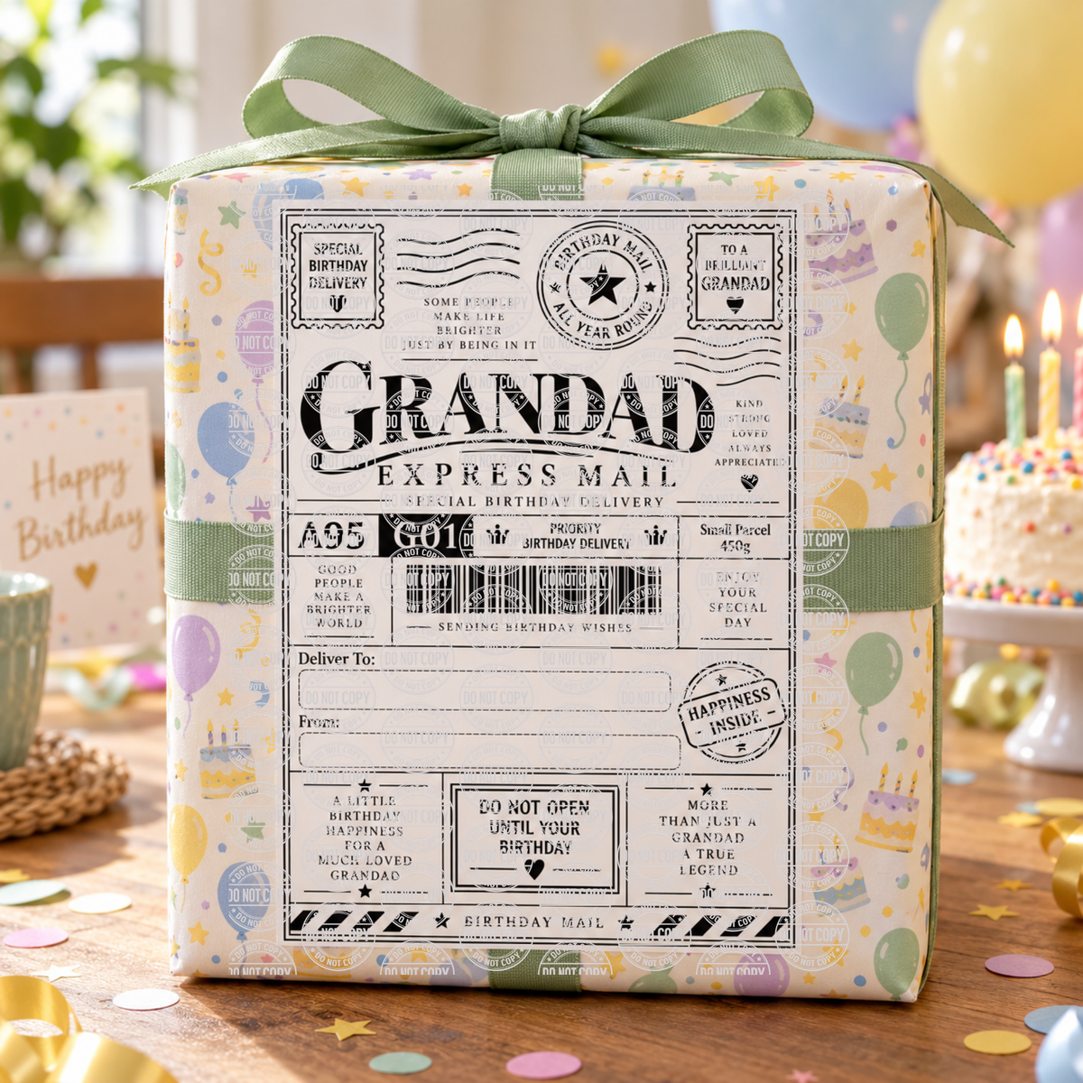 Grandad Birthday Shipping Label Gift Tag by Whiff Of Wonder