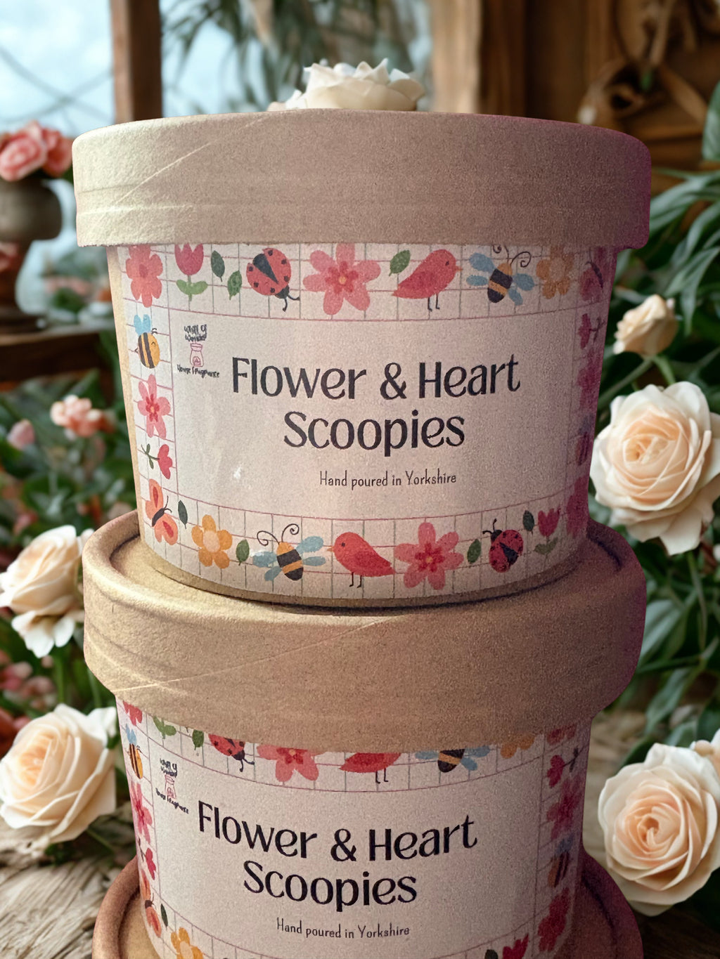 Flower and heart scoopies