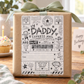 Daddy Birthday Shipping Label Gift Tag by Whiff Of Wonder