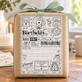 Birthday Shipping Label Gift Tag by Whiff Of Wonder