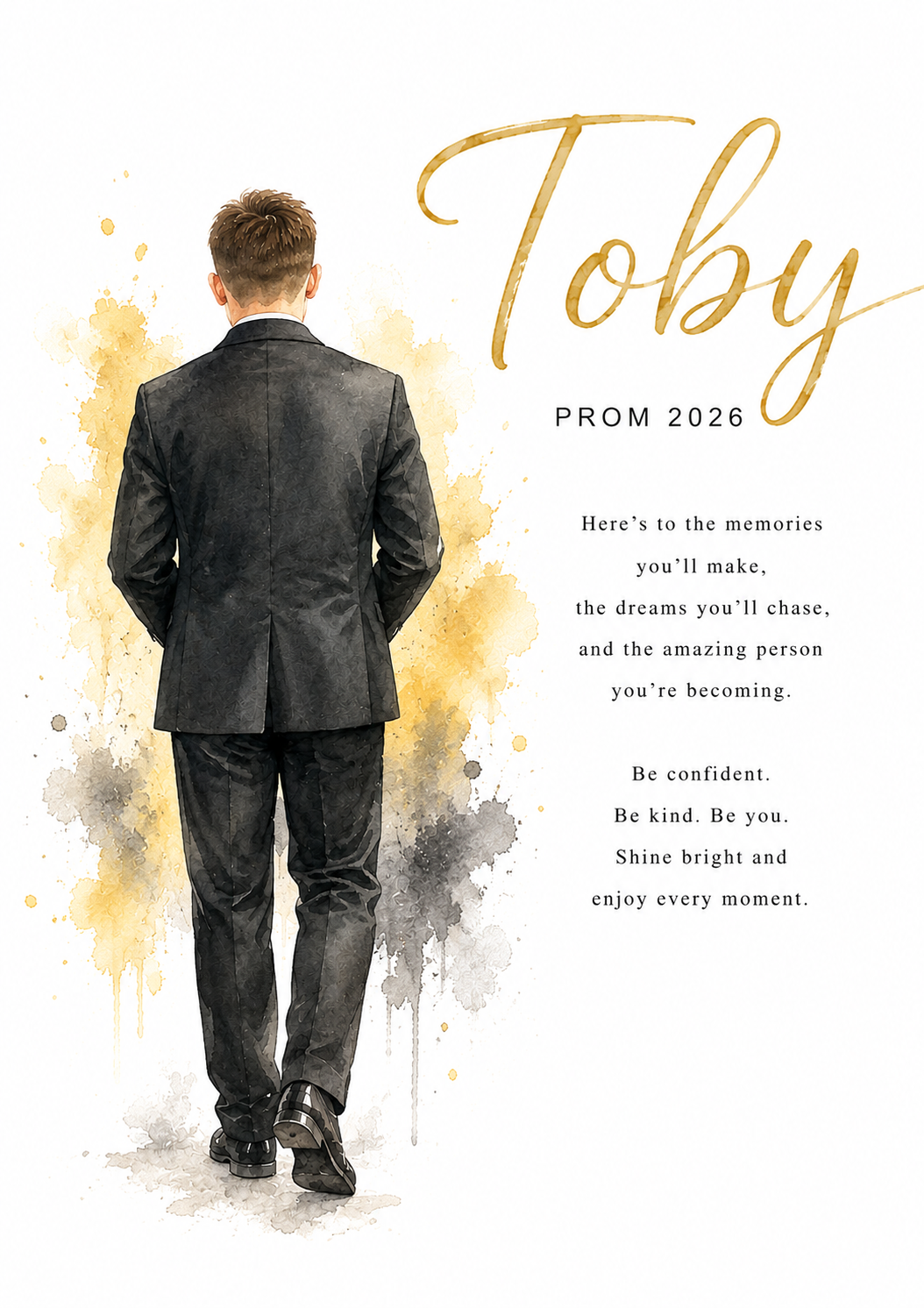 Personalised Prom 2026 Prints | Class Of 2026 Keepsake A4