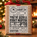 C#*t Muffin Naughty List Christmas Shipping Label Gift Tag by Whiff Of Wonder