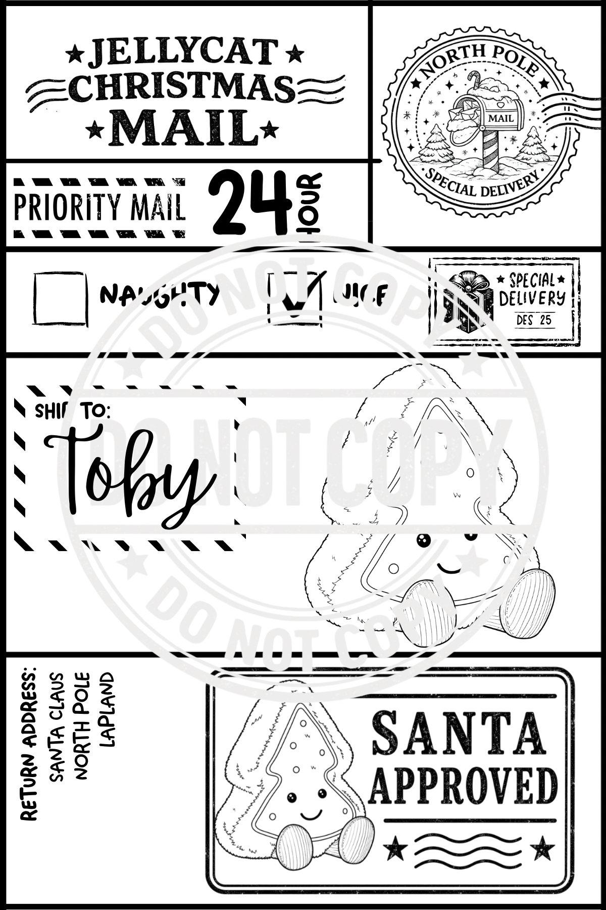 Jelly Cat Inspired Shipping Labels | Christmas Gift Tags UK