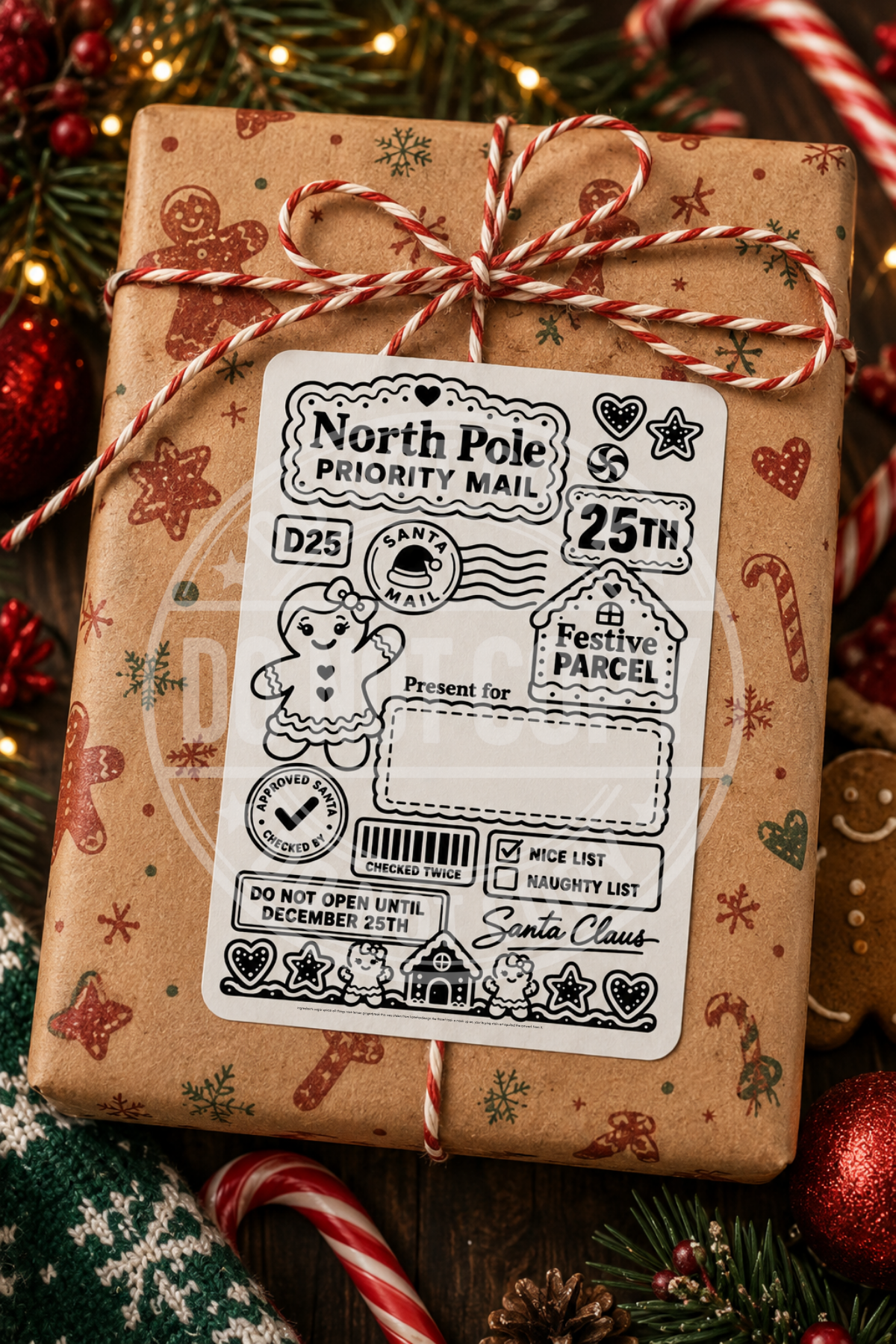 Personalised Christmas Shipping Label pack of 10 | Christmas Gift Labels Uk