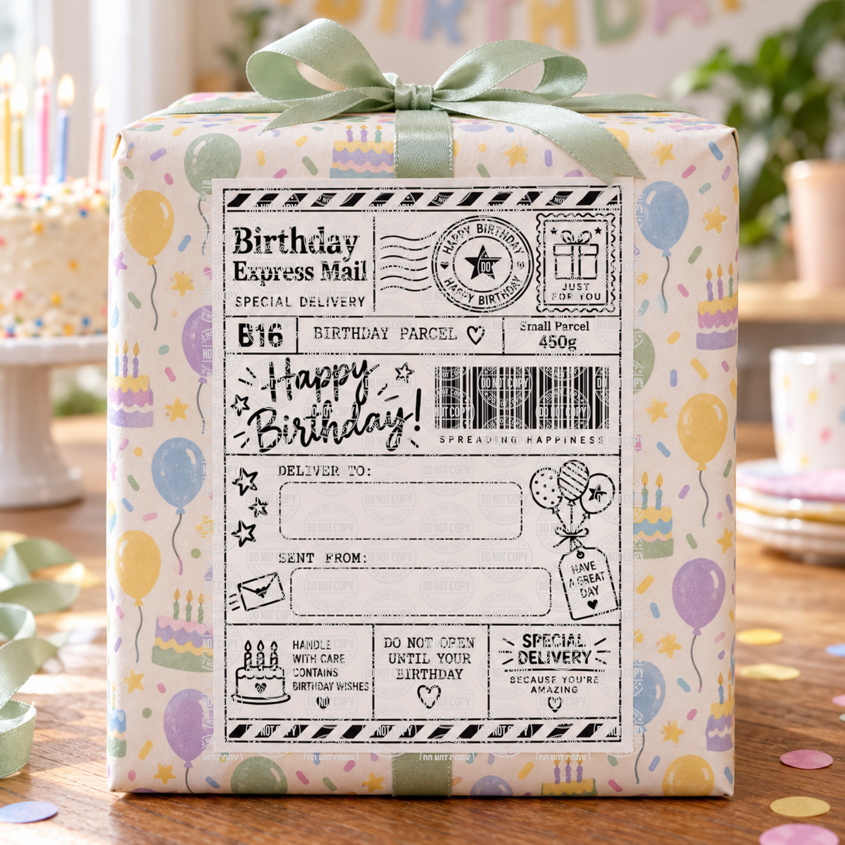 Star Birthday Shipping Label Gift Tag by Whiff Of Wonder