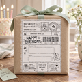 Birthday Shipping Label Gift Tag by Whiff Of Wonder