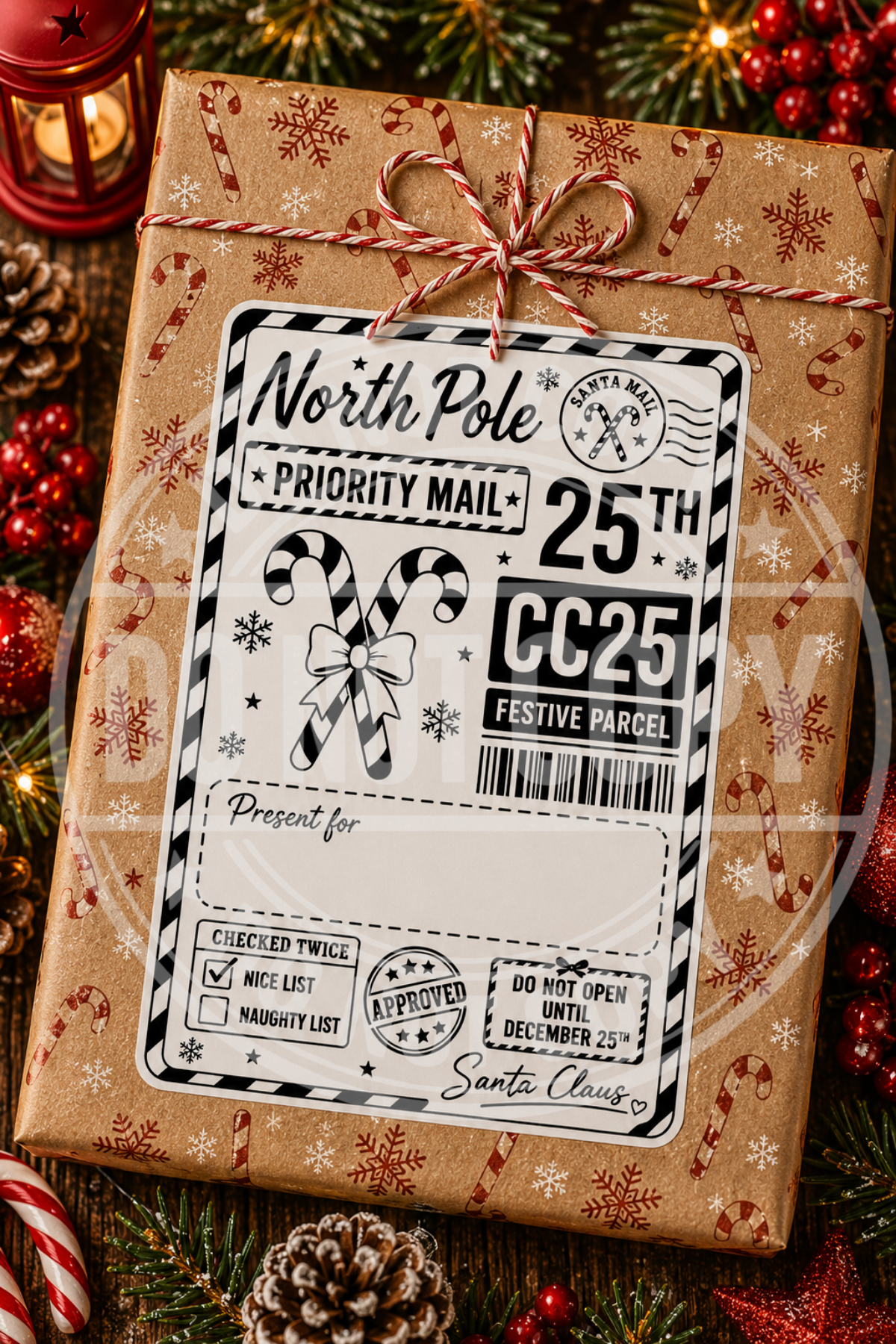 Personalised Christmas Shipping Label pack of 10 | Christmas Gift Labels Uk