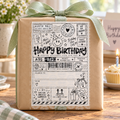 Birthday Shipping Label Gift Tag by Whiff Of Wonder