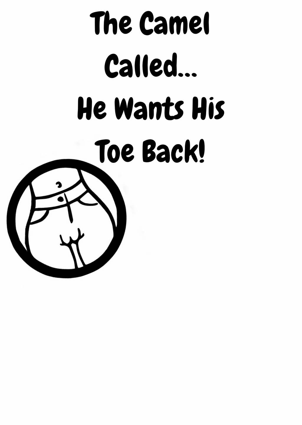 Camel toe wax melt card