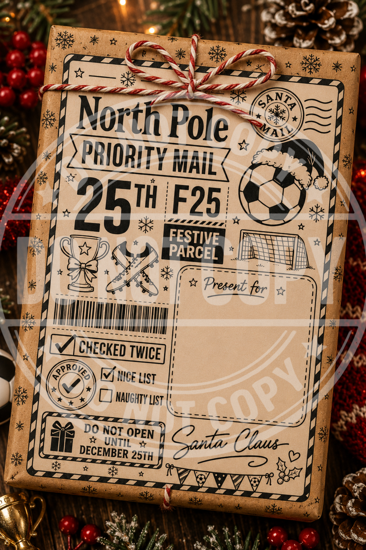 Personalised Christmas Shipping Label pack of 10 | Christmas Gift Labels Uk