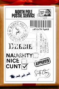 Personalised C##T Shipping Label pack of 10 | Rude Cheeky Christmas Gift Labels Uk