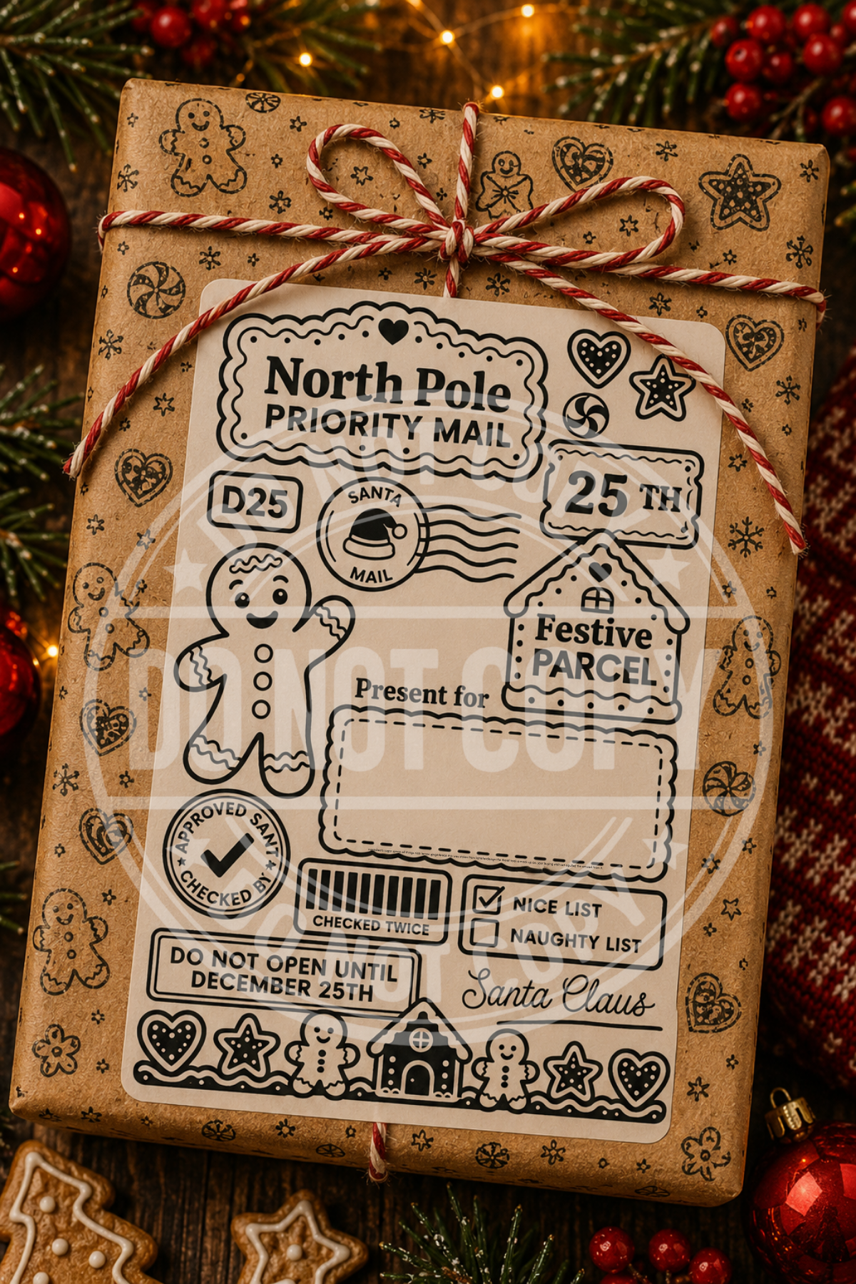 Personalised Christmas Shipping Label pack of 10 | Christmas Gift Labels Uk