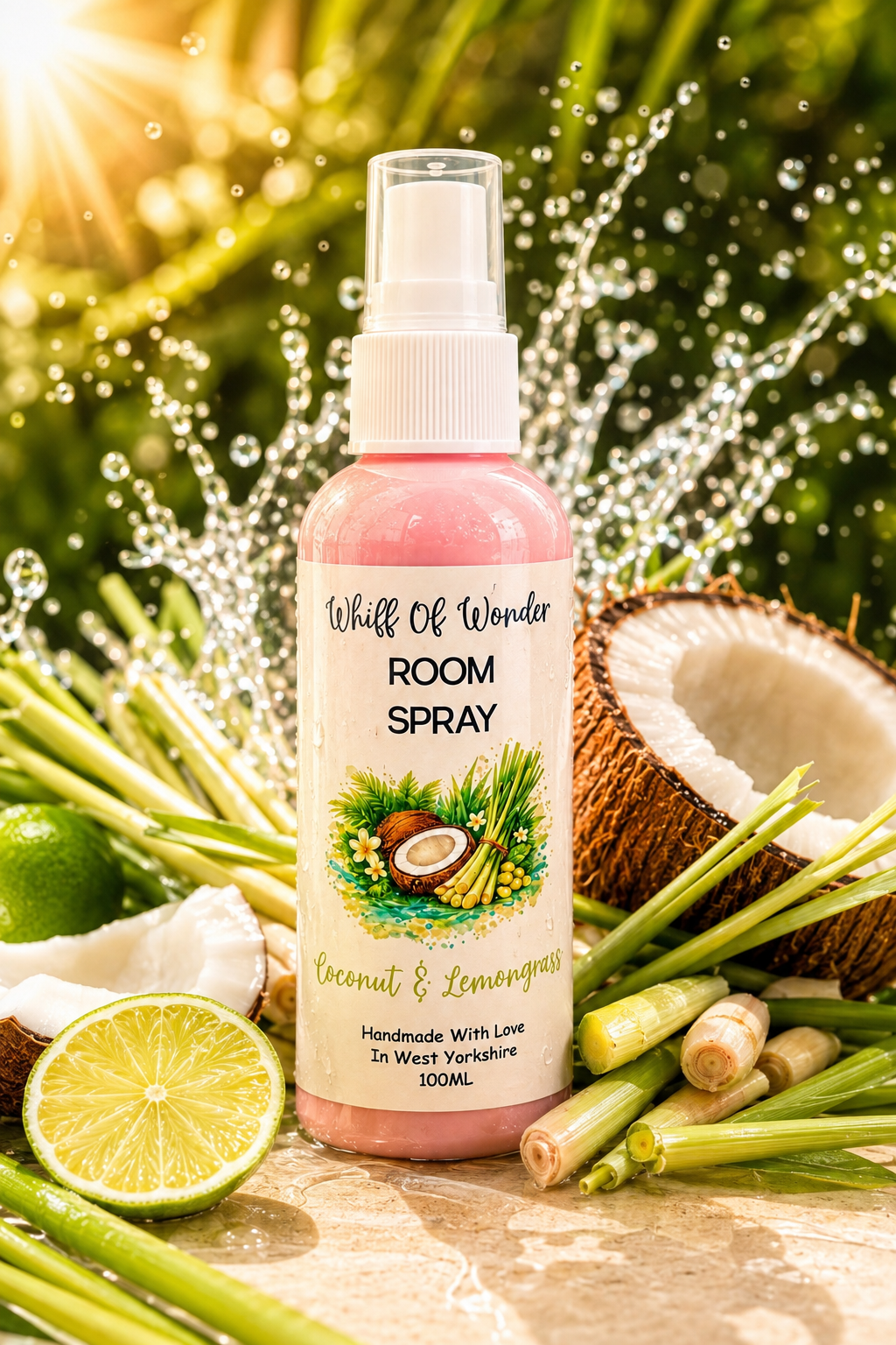 Coconut Lemongrass Room Spray | Strong Scented Home Fragrance UK
