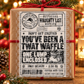 T#%t Waffle Naughty List Christmas Shipping Label Gift Tag by Whiff Of Wonder