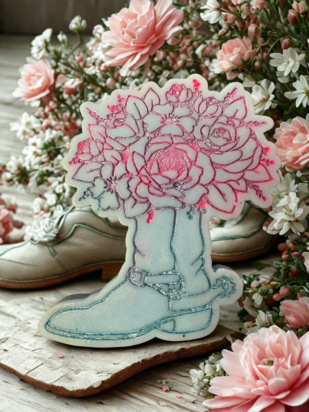 Flower cowboy boots detol