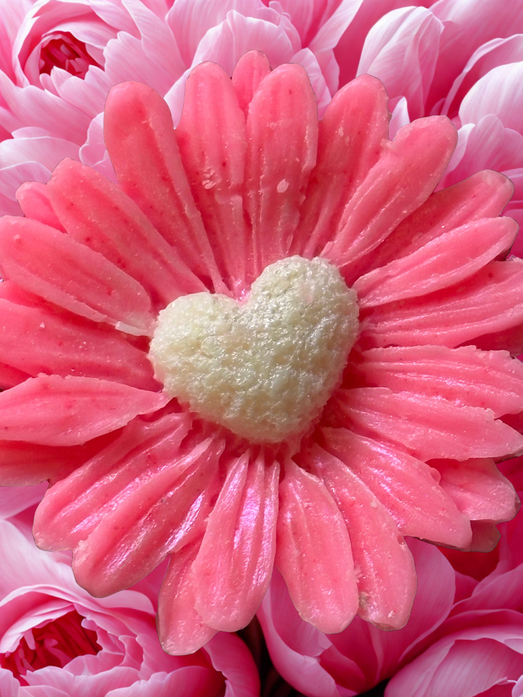 Heart Sunflowers glade pink peony and cotton flower