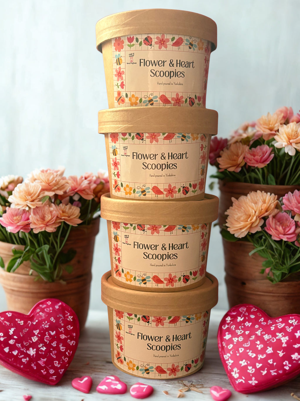Flower and heart scoopies