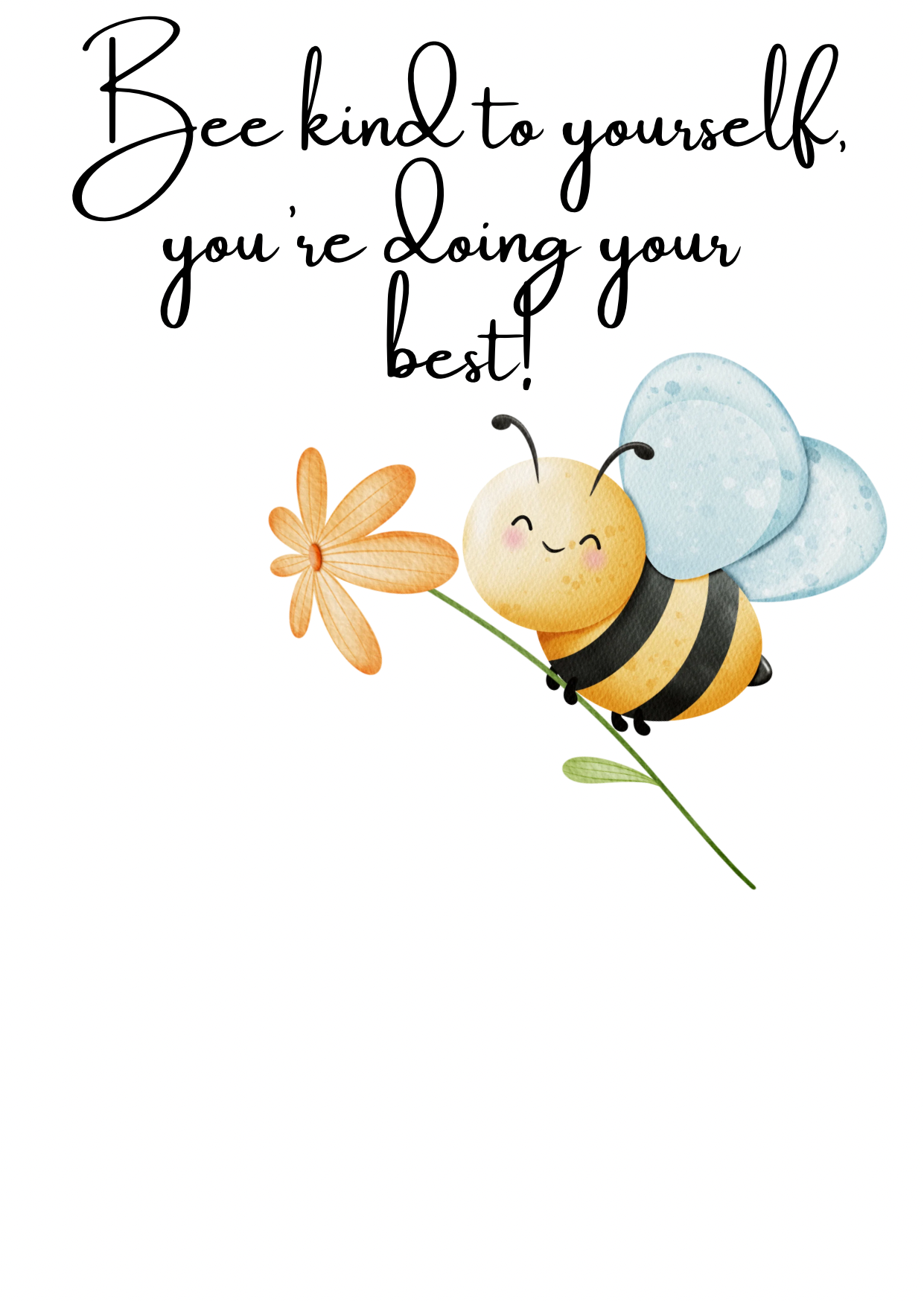 Bee kind to yourself wax melt card