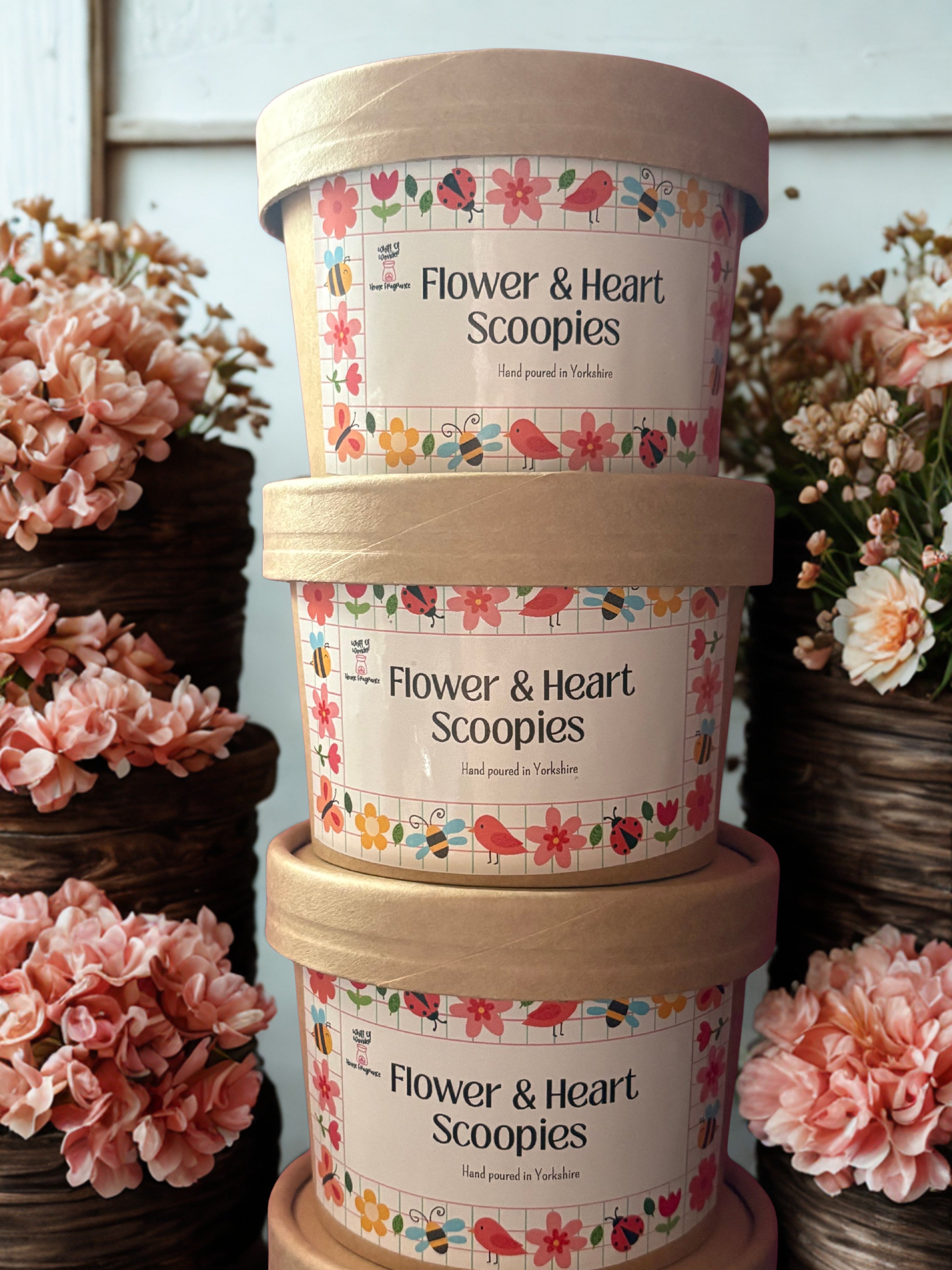 Flower and heart scoopies
