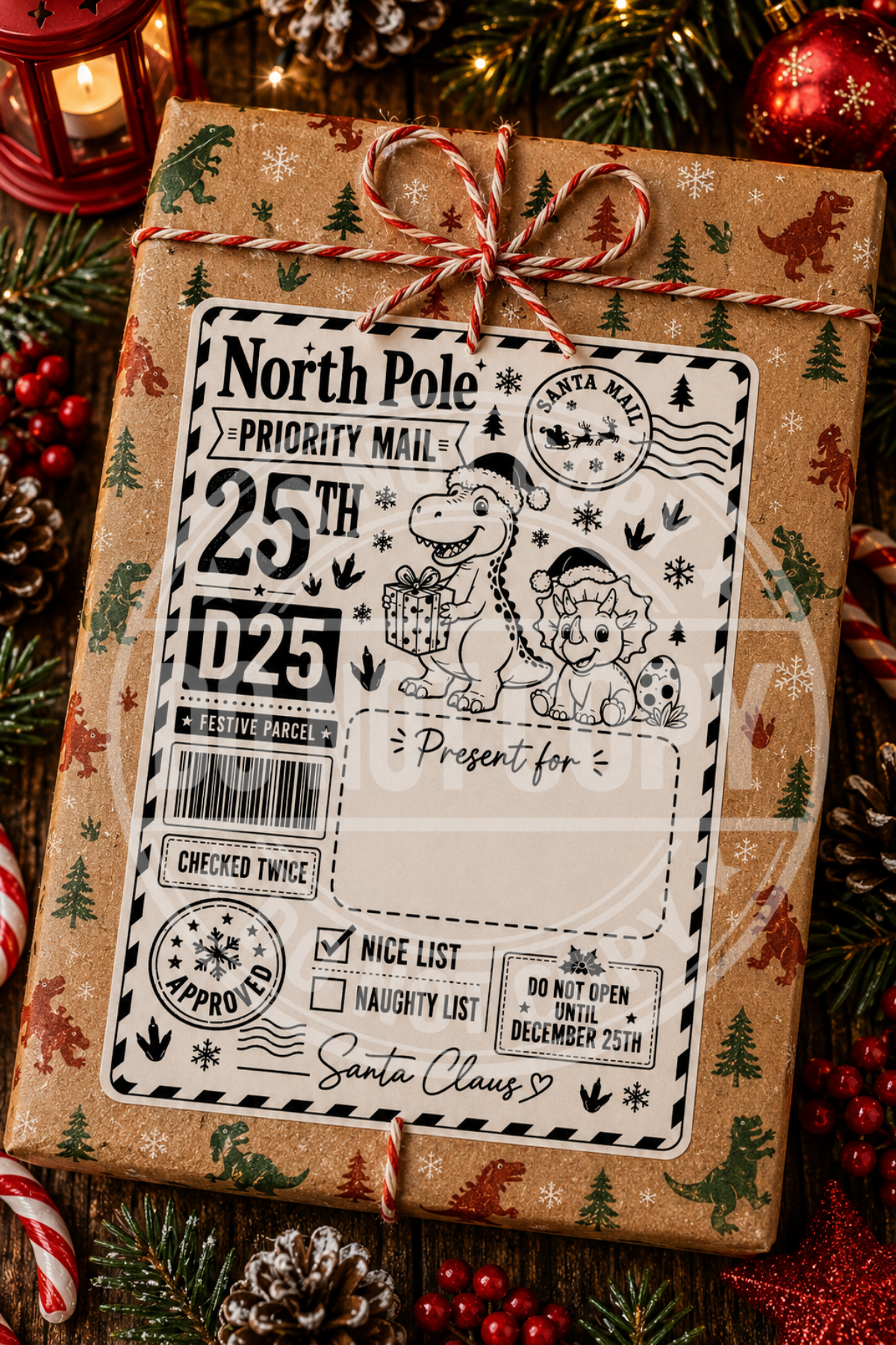 Personalised Christmas Shipping Label pack of 10 | Christmas Gift Labels Uk
