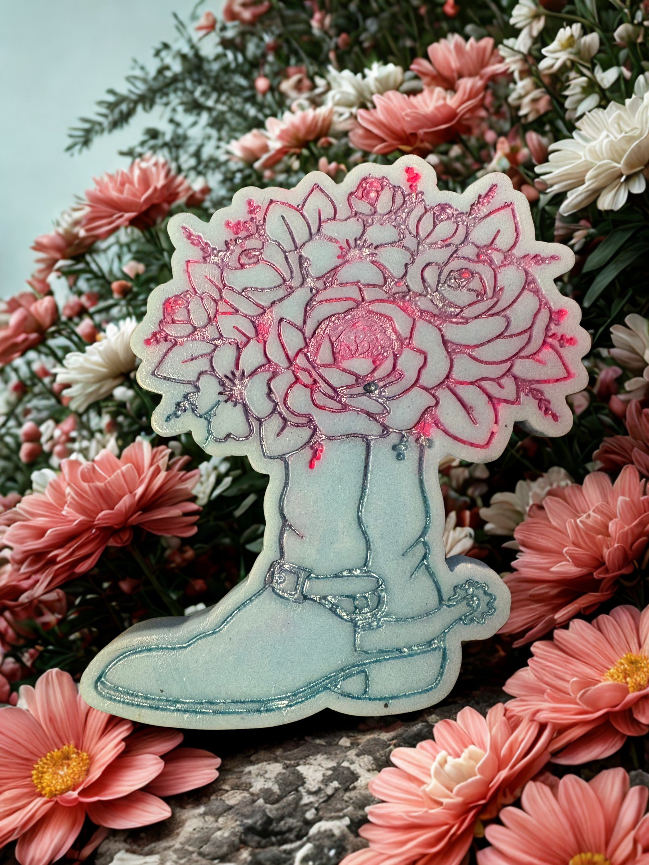 Flower cowboy boots detol