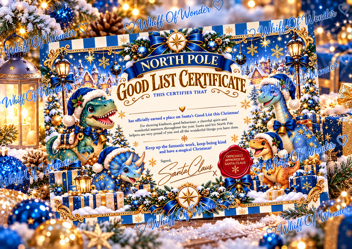 Personalised Boys Good List Certificate A4 by Whiff Of Wonder