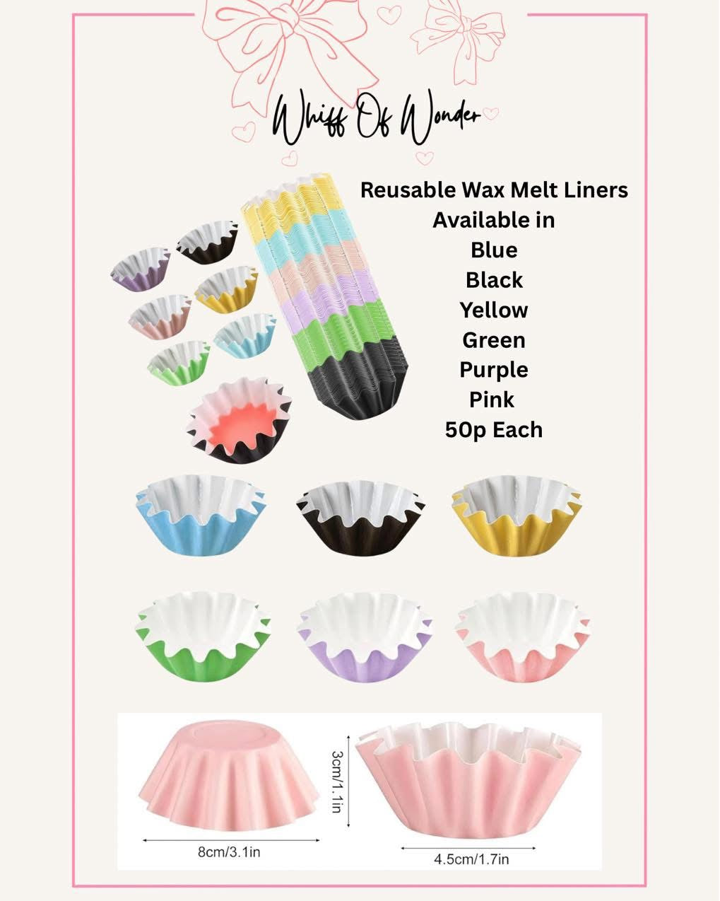 Reuseable Wax Melt Liners