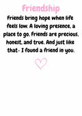 Friendship wax melt card