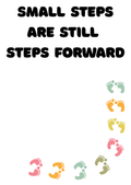 Small steps wax melt card