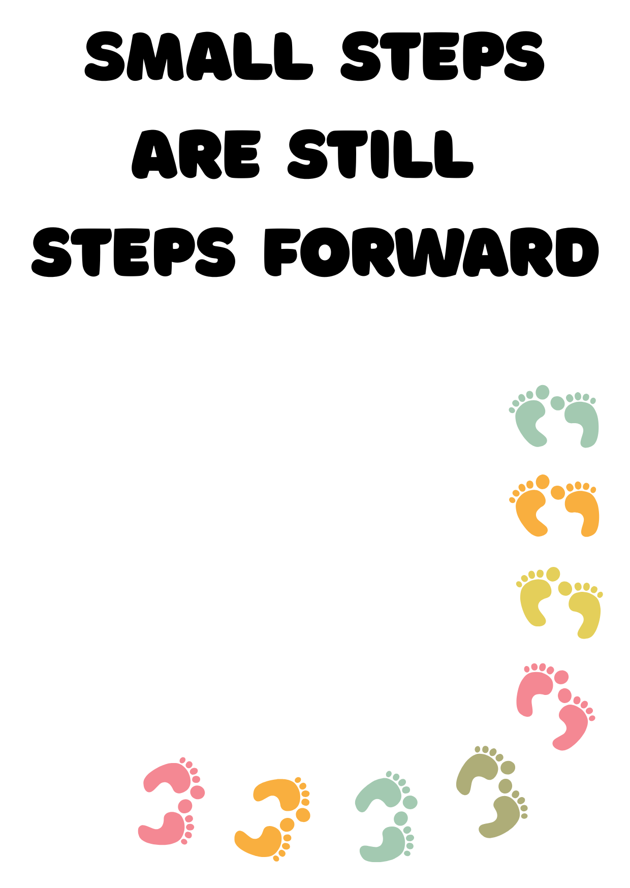 Small steps wax melt card