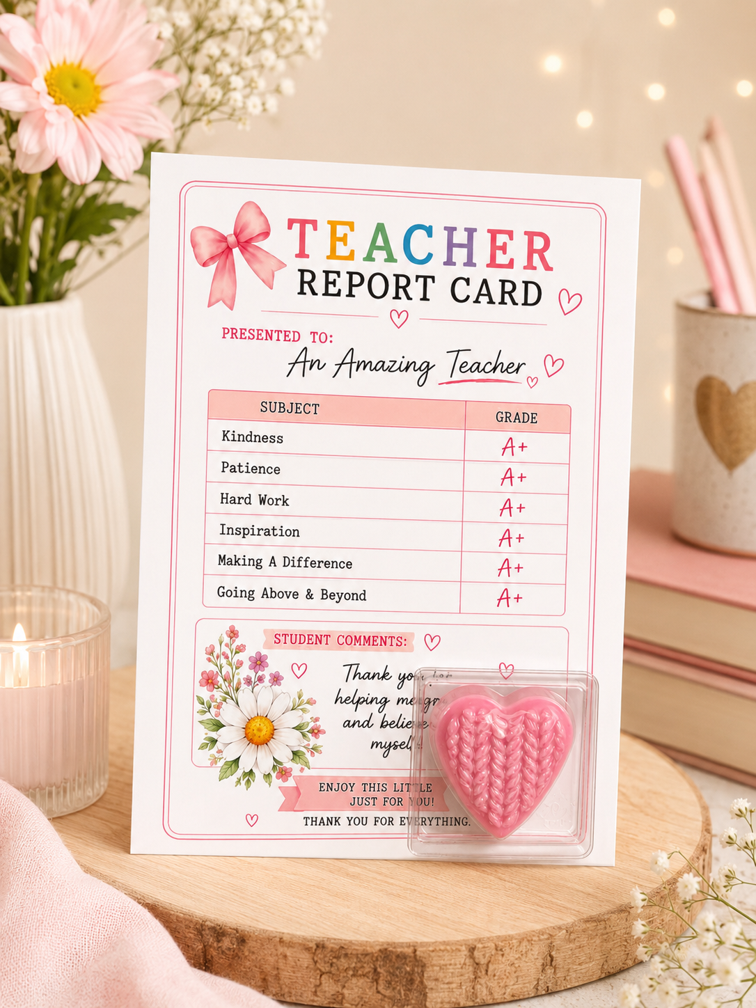 Teacher Report Card and wax melt