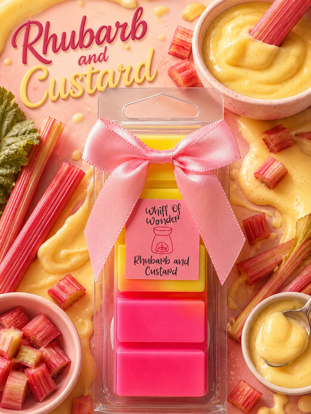 Rhubarb and custard Snapbar