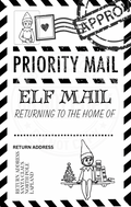 Elf Arrival Shipping labels pack of 10 | Elf Arrival Gift Uk