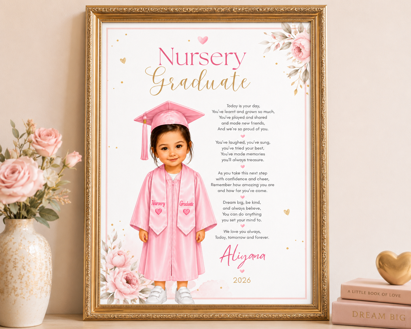Personalised Nursery Graduation Print | Graduation Keepsake | Class Of 2026 | Personalised Gifts UK
